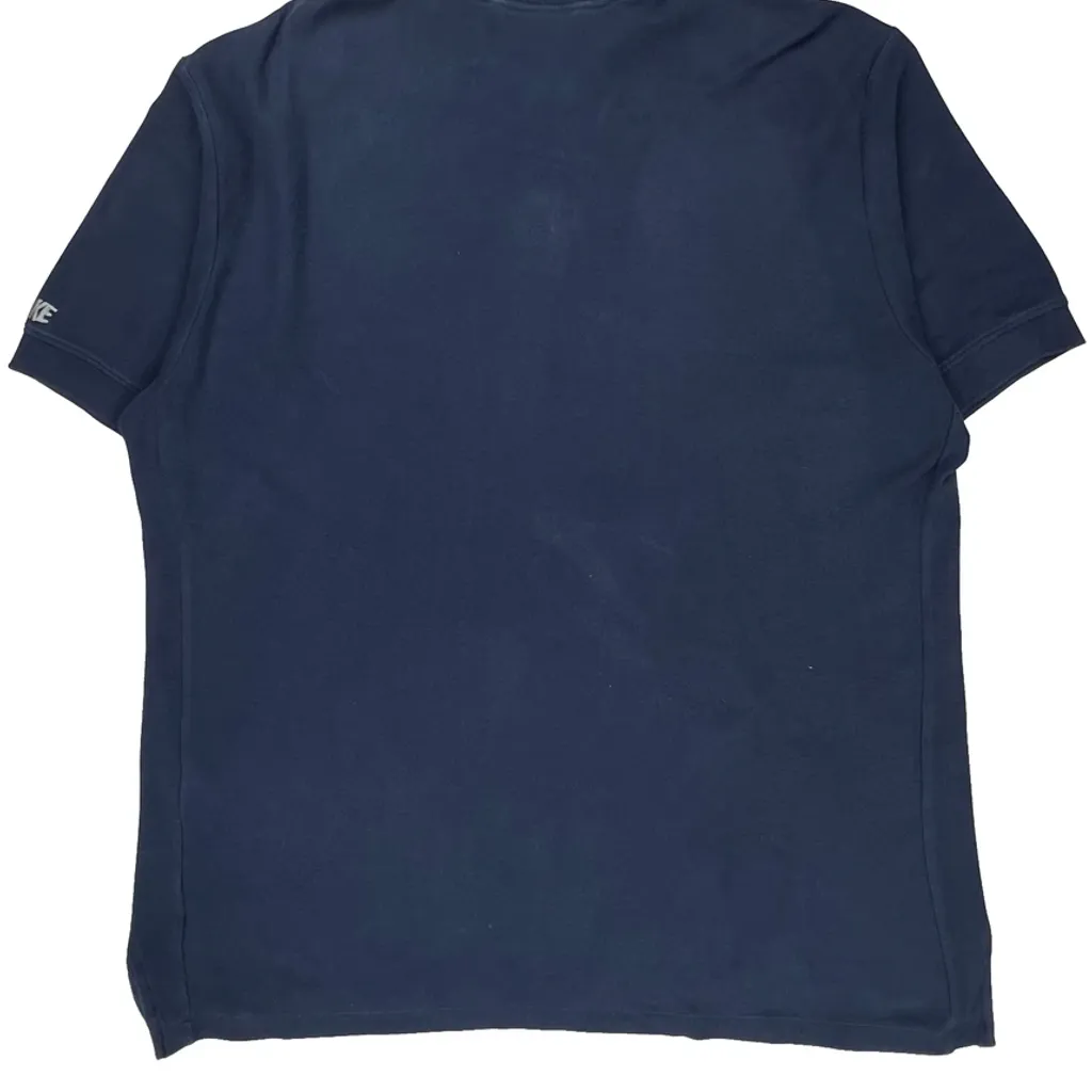 Nike Polo Shirt - 2XL Blue Cotton - Image 7