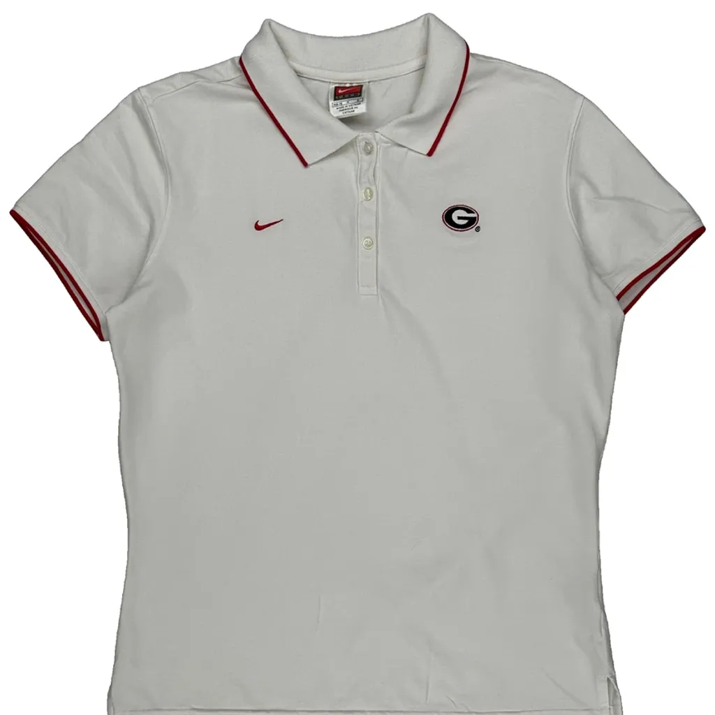 Nike Polo Shirt - Medium White Cotton - Image 5