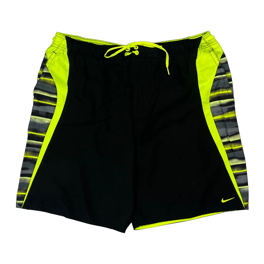 Nike Striped Sport Shorts - Largew 6L Black Polyester