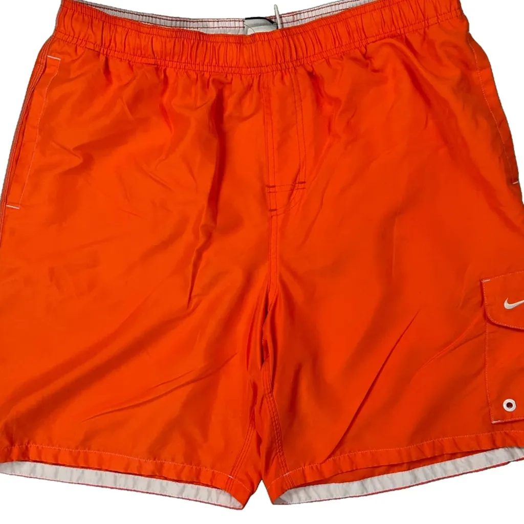 Nike Sport Shorts - Large Orange Polyester - Image 4