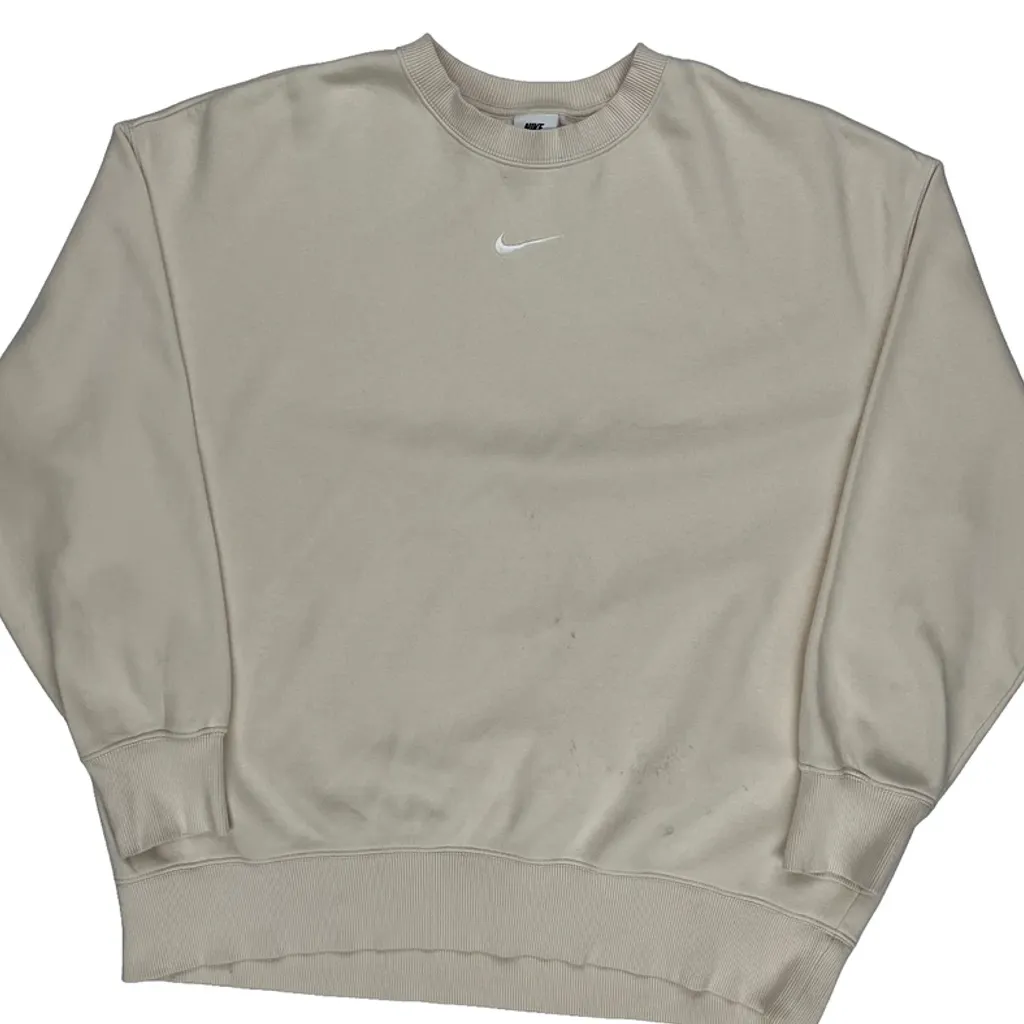 Nike Sweatshirt - Large Beige Cotton - Image 5