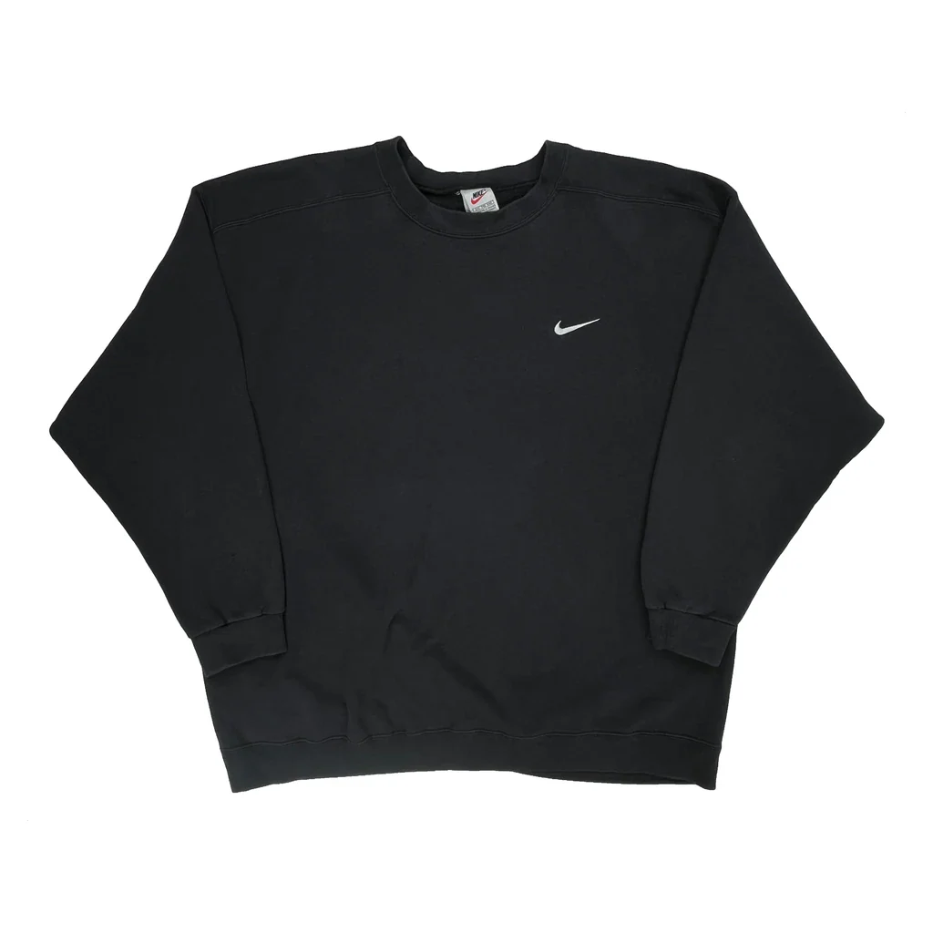 Nike Sweatshirt - 2XL Black Cotton