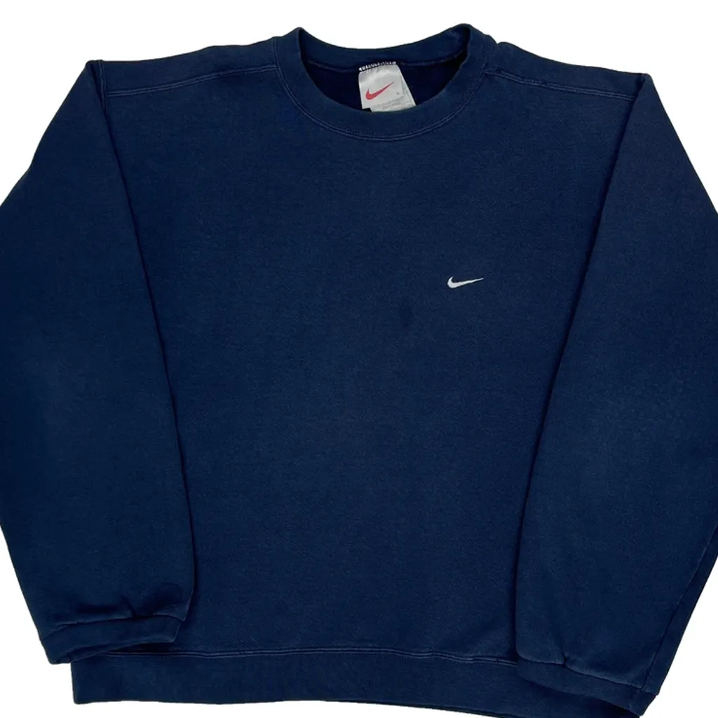 Nike Sweatshirt - Large Blue Cotton - Image 6