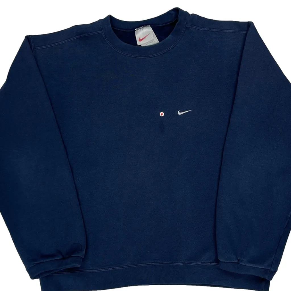 Nike Sweatshirt - Large Blue Cotton - Image 8