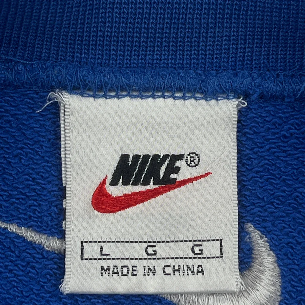Nike Spellout Sweatshirt - Large Blue Cotton - Image 3