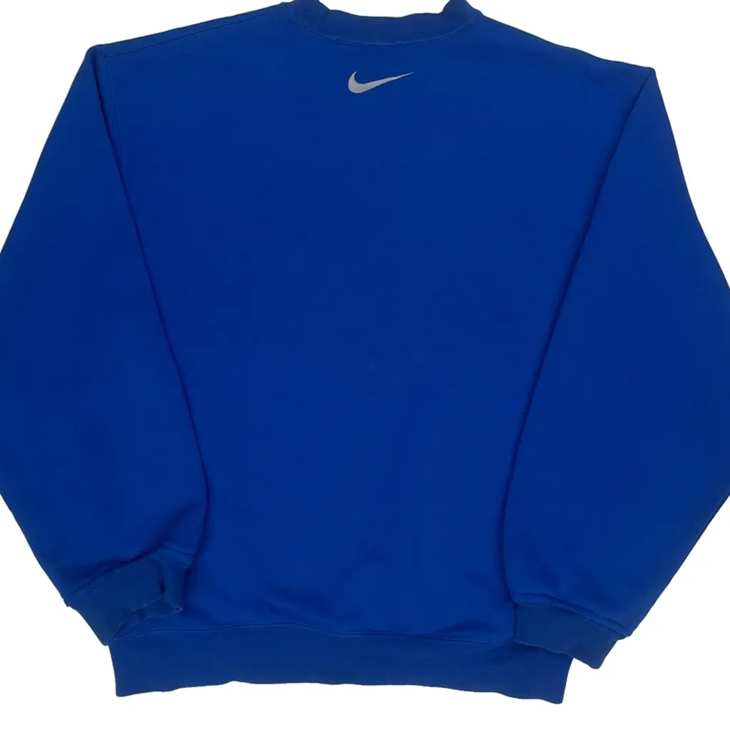 Nike Spellout Sweatshirt - Large Blue Cotton - Image 7