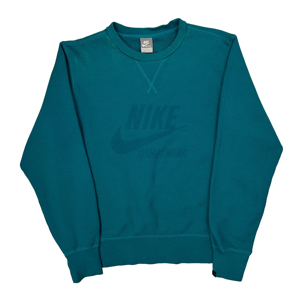 Nike Sweatshirt - Medium Green Cotton