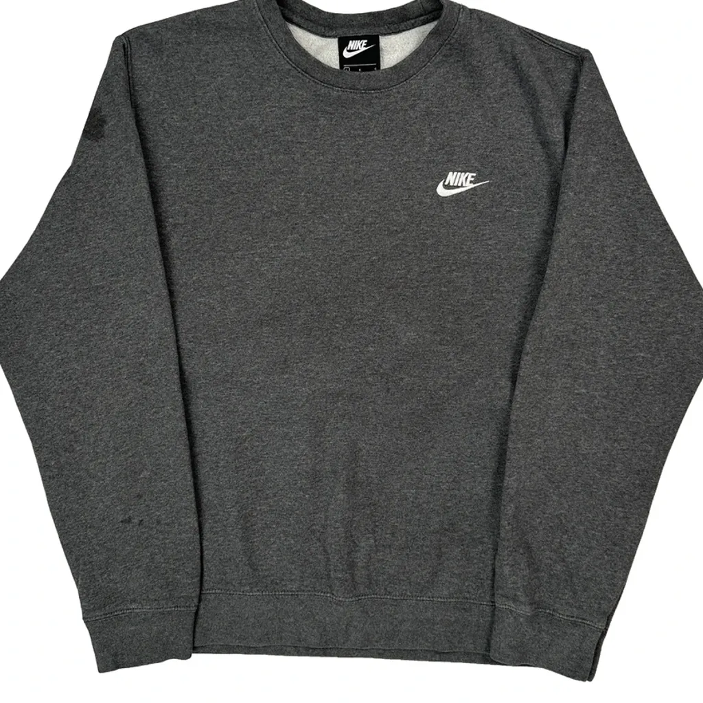 Nike Sweatshirt - Large Grey Cotton - Image 4