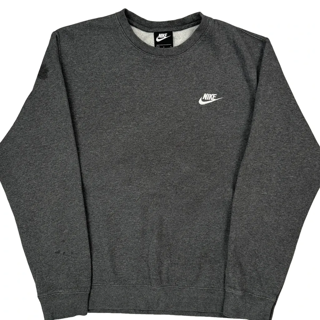 Nike Sweatshirt - Large Grey Cotton - Image 5