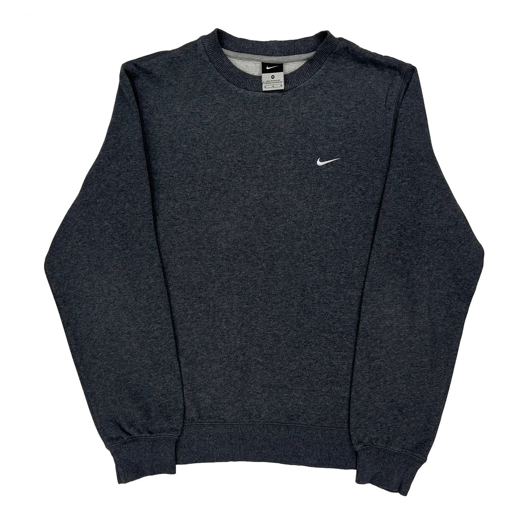 Nike Sweatshirt - Medium Grey Cotton Blend