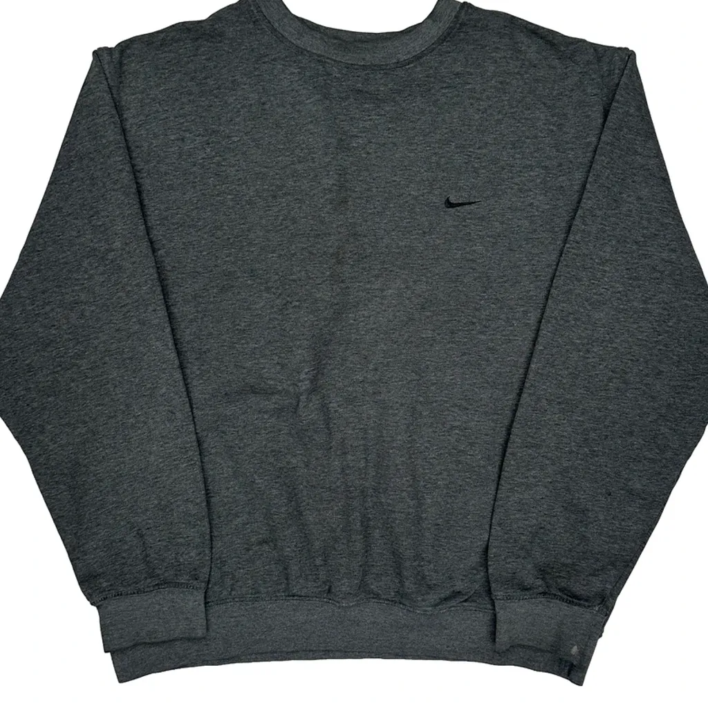 Nike Sweatshirt - XL Grey Cotton Blend - Image 5