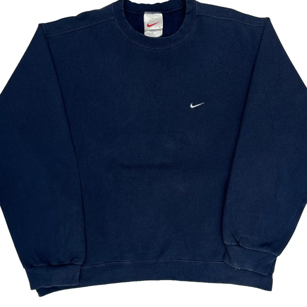 Nike Sweatshirt - Large Navy Cotton - Image 5