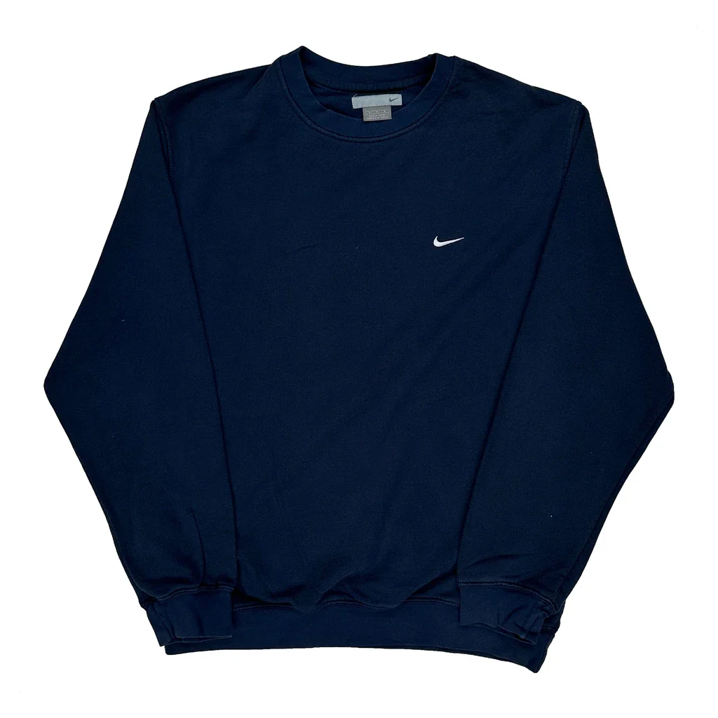 Nike Sweatshirt - Medium Navy Cotton