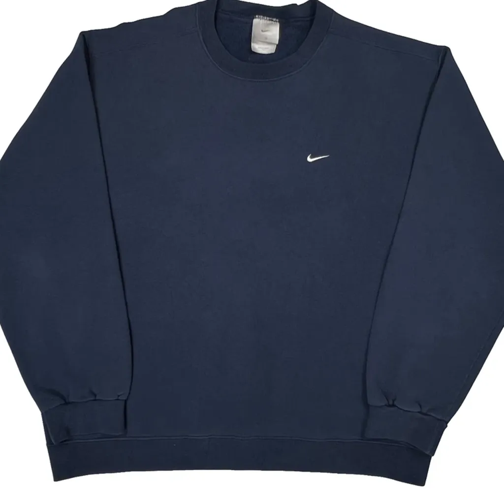 Nike Sweatshirt - XL Navy Cotton - Image 4