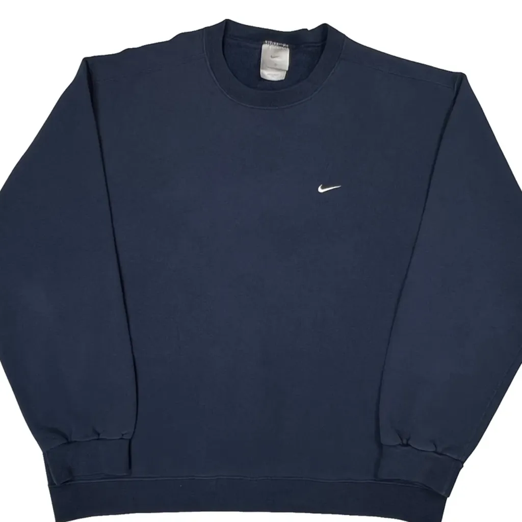 Nike Sweatshirt - XL Navy Cotton - Image 5