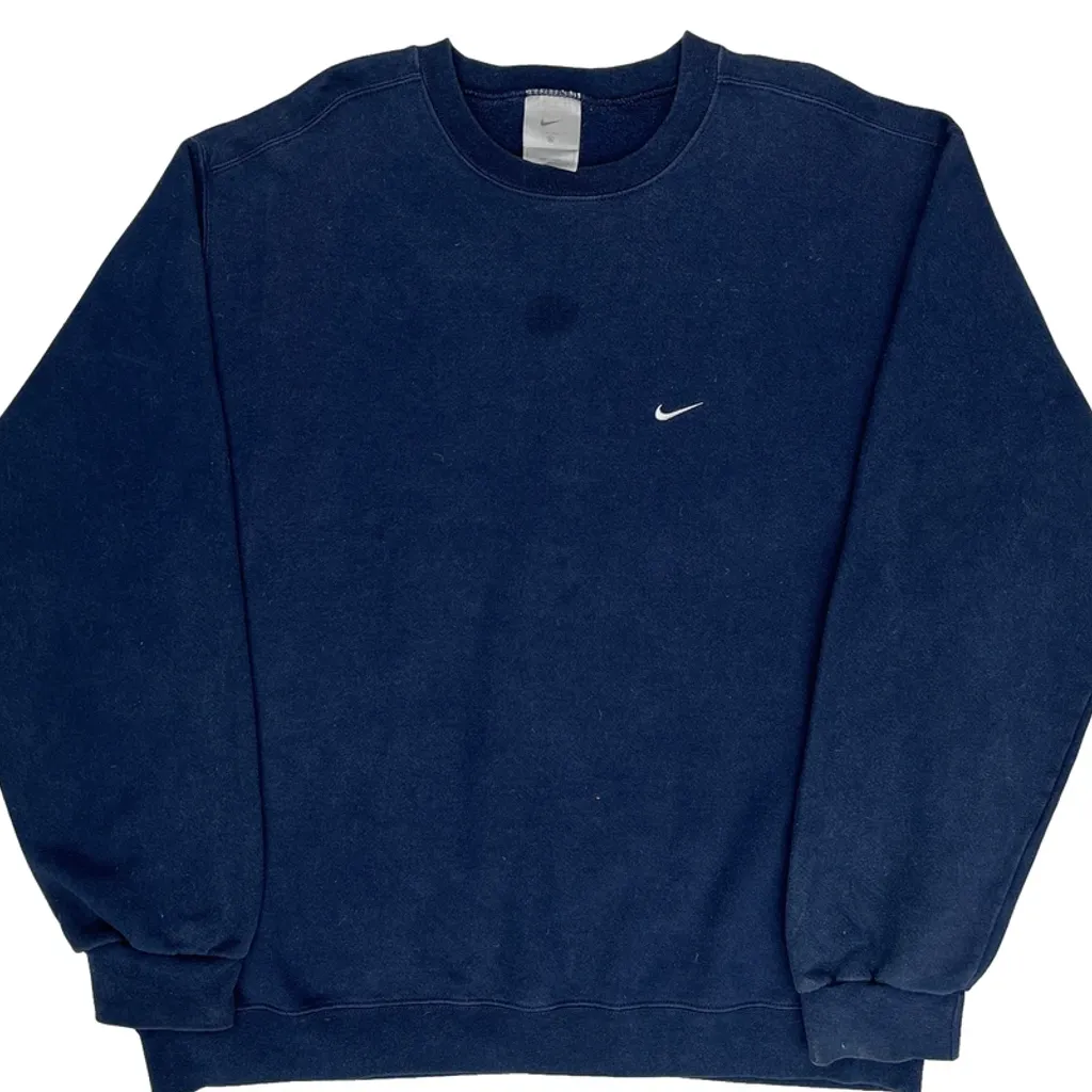 Nike Sweatshirt - XL Navy Cotton - Image 4