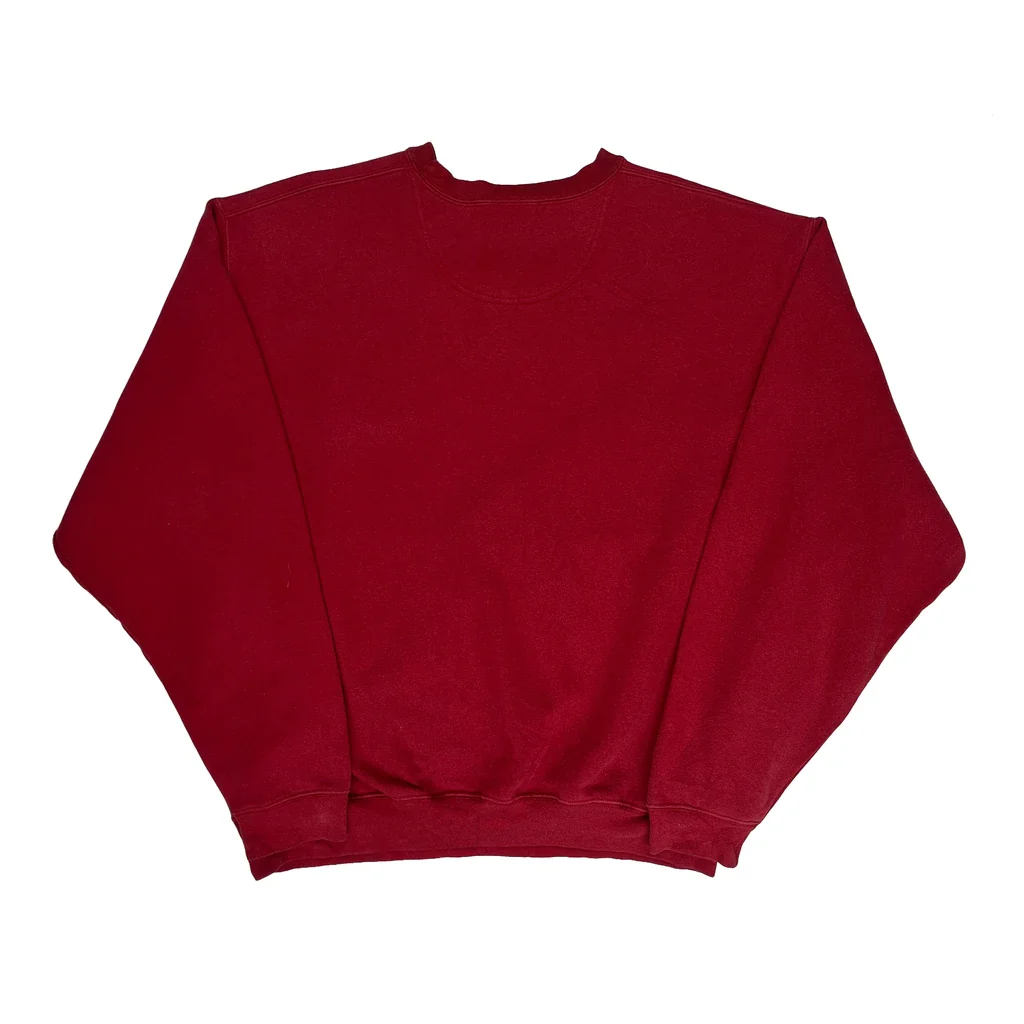 Nike Sweatshirt - Large Red Cotton - Image 2