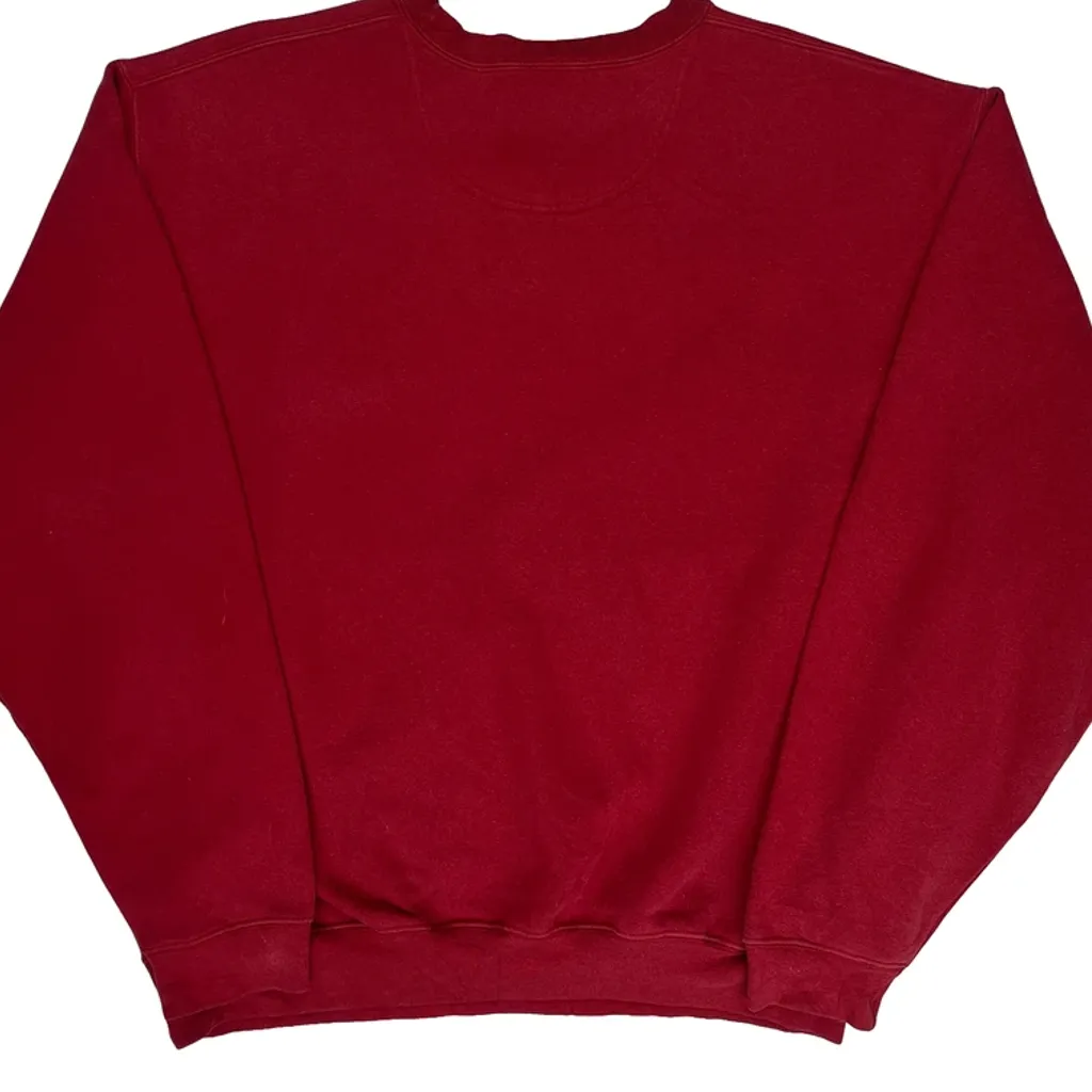 Nike Sweatshirt - Large Red Cotton - Image 6