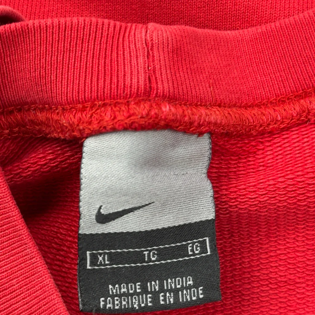Nike Kangaroo Pocket Sweatshirt - XL Red Cotton - Image 3
