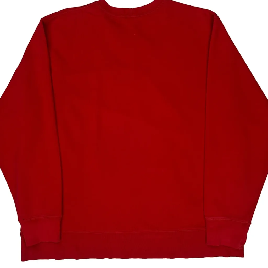 Nike Kangaroo Pocket Sweatshirt - XL Red Cotton - Image 7