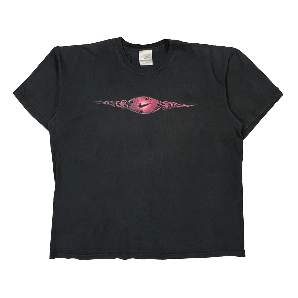 Nike Graphic T-Shirt - 2XL Black Cotton