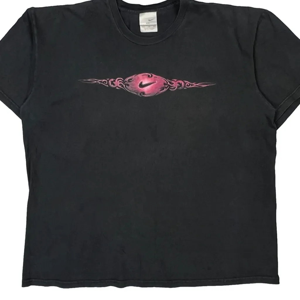Nike Graphic T-Shirt - 2XL Black Cotton - Image 4