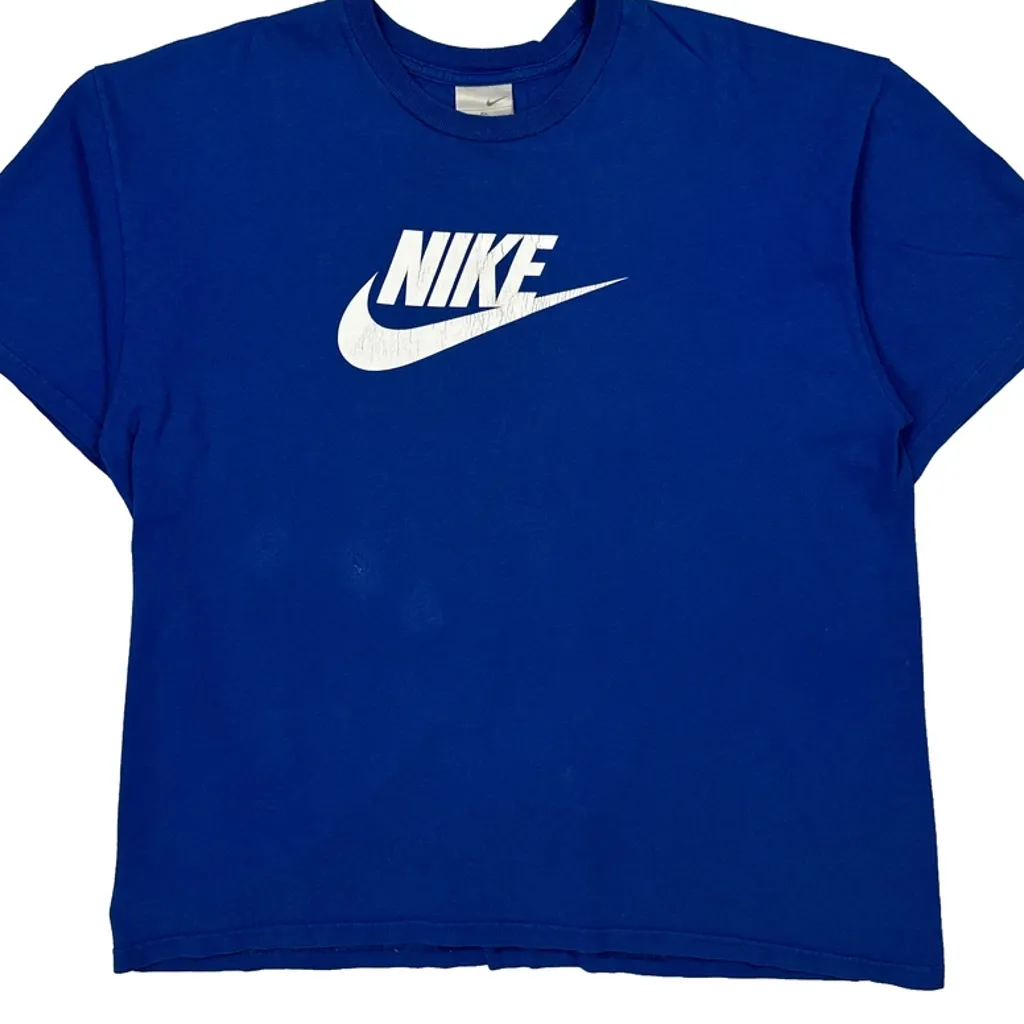 Nike T-Shirt - XL Blue Cotton - Image 4