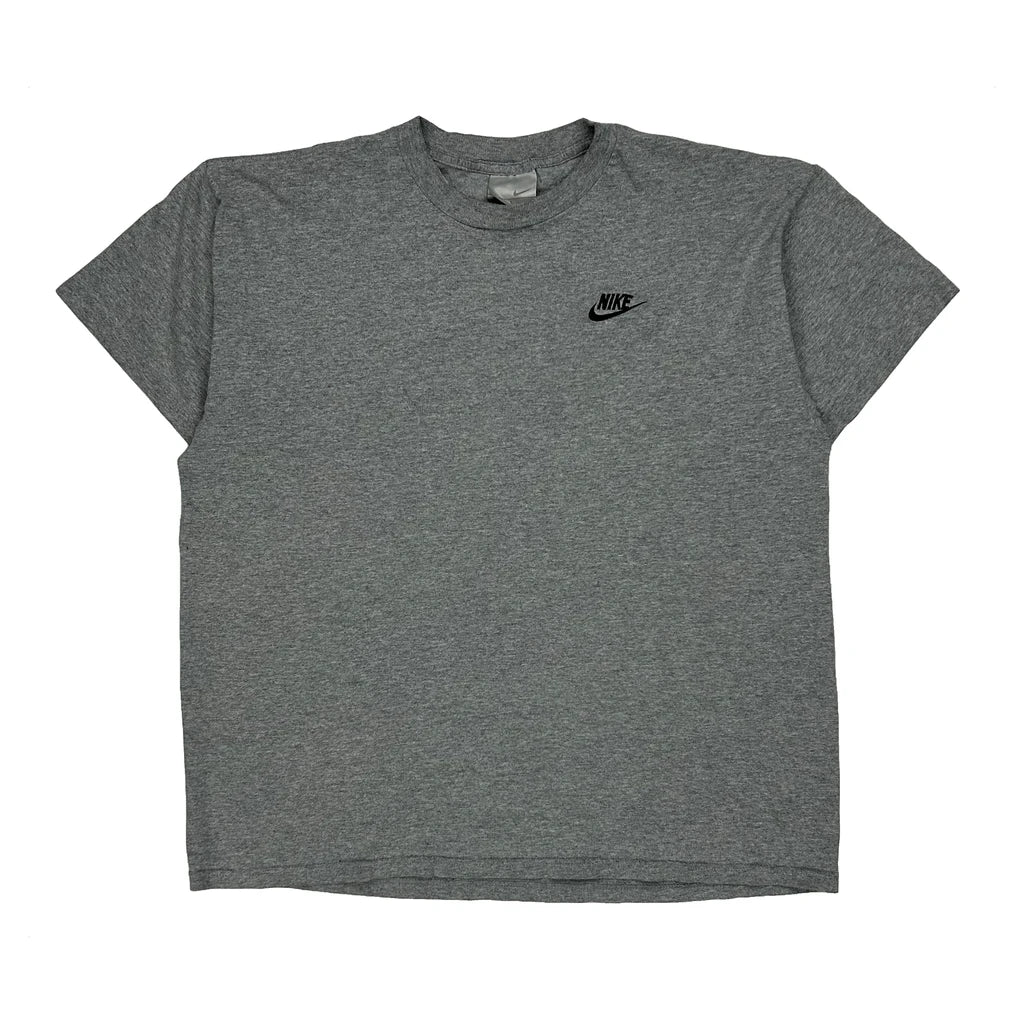 Nike T-Shirt - Large Grey Cotton