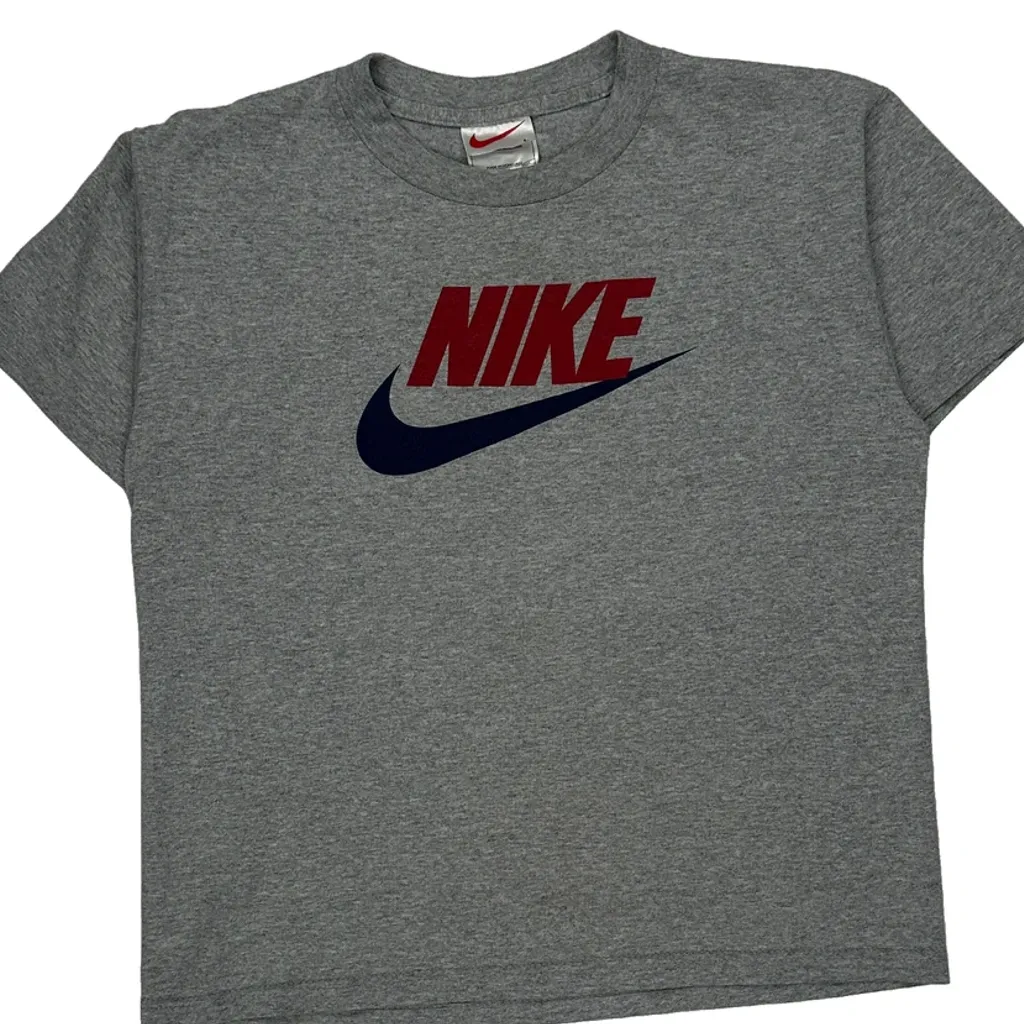 Nike Graphic T-Shirt - Large Grey Cotton - Image 4