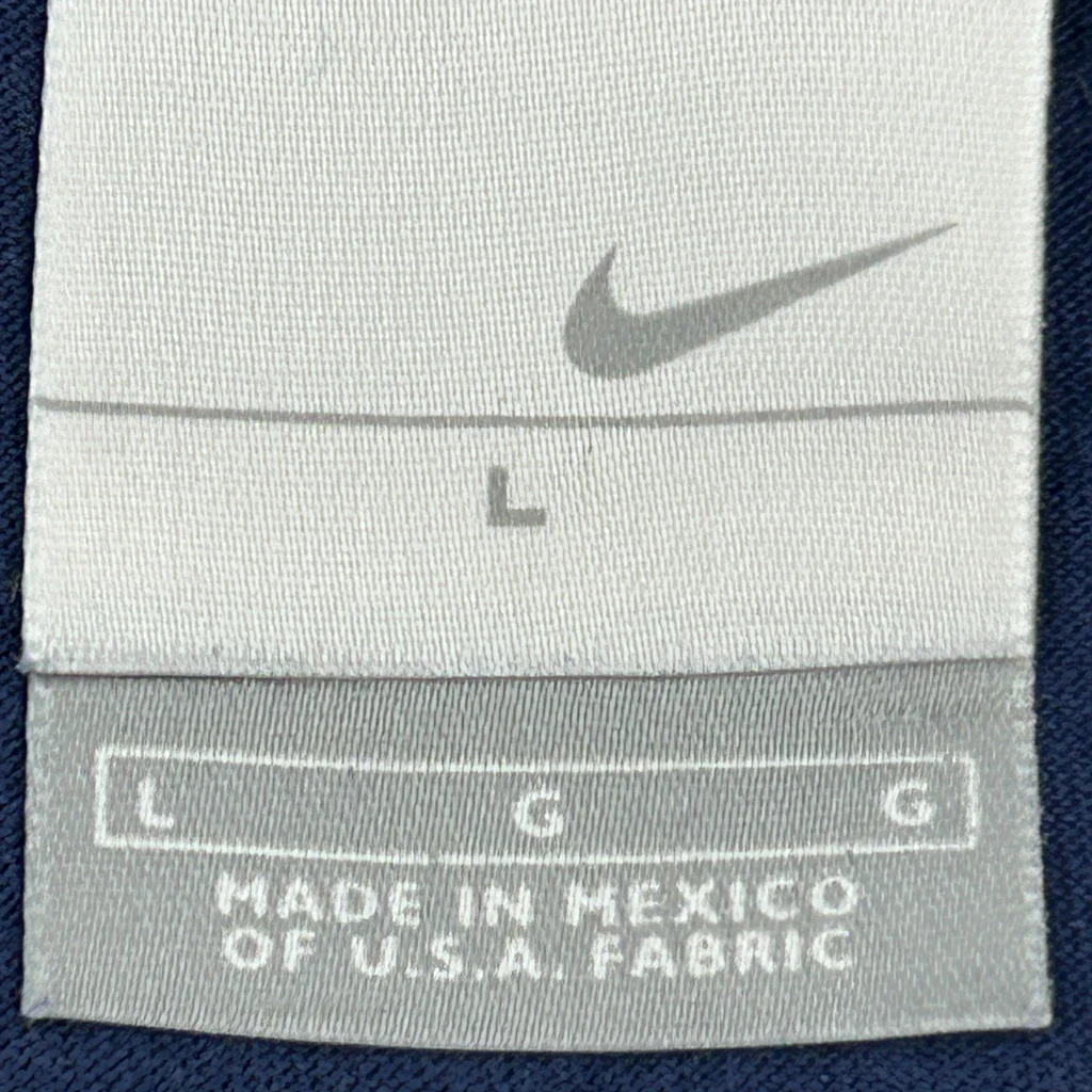 Nike T-Shirt - Large Navy Cotton - Image 3