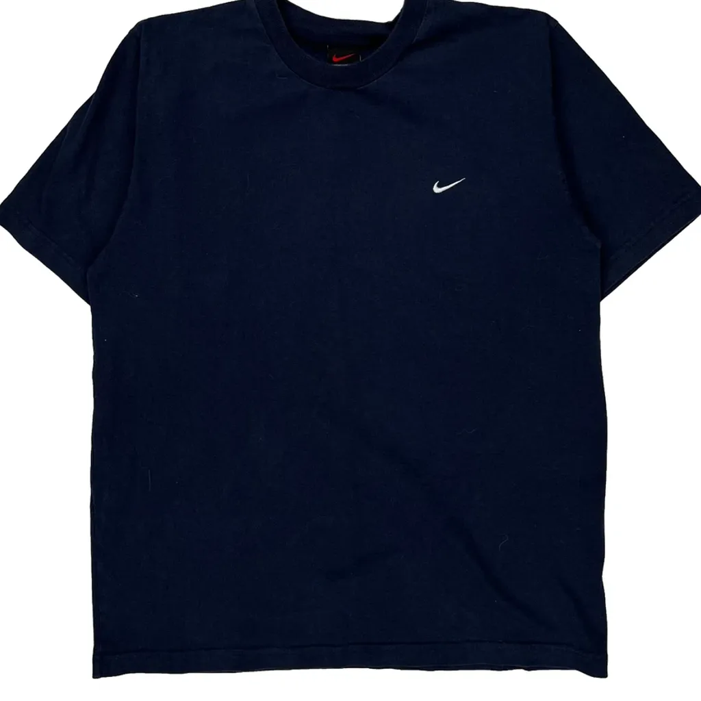 Nike T-Shirt - Medium Navy Cotton - Image 4