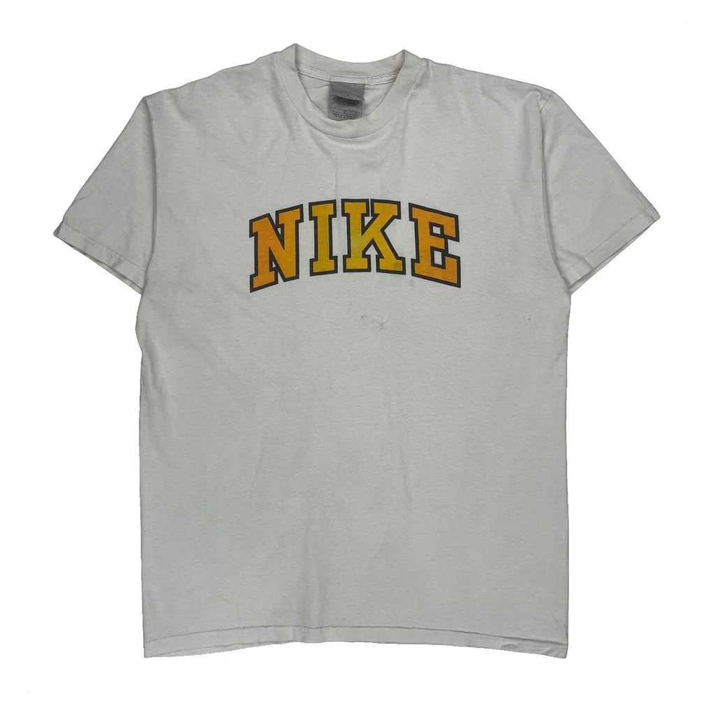 Nike College T-Shirt - Large White Cotton