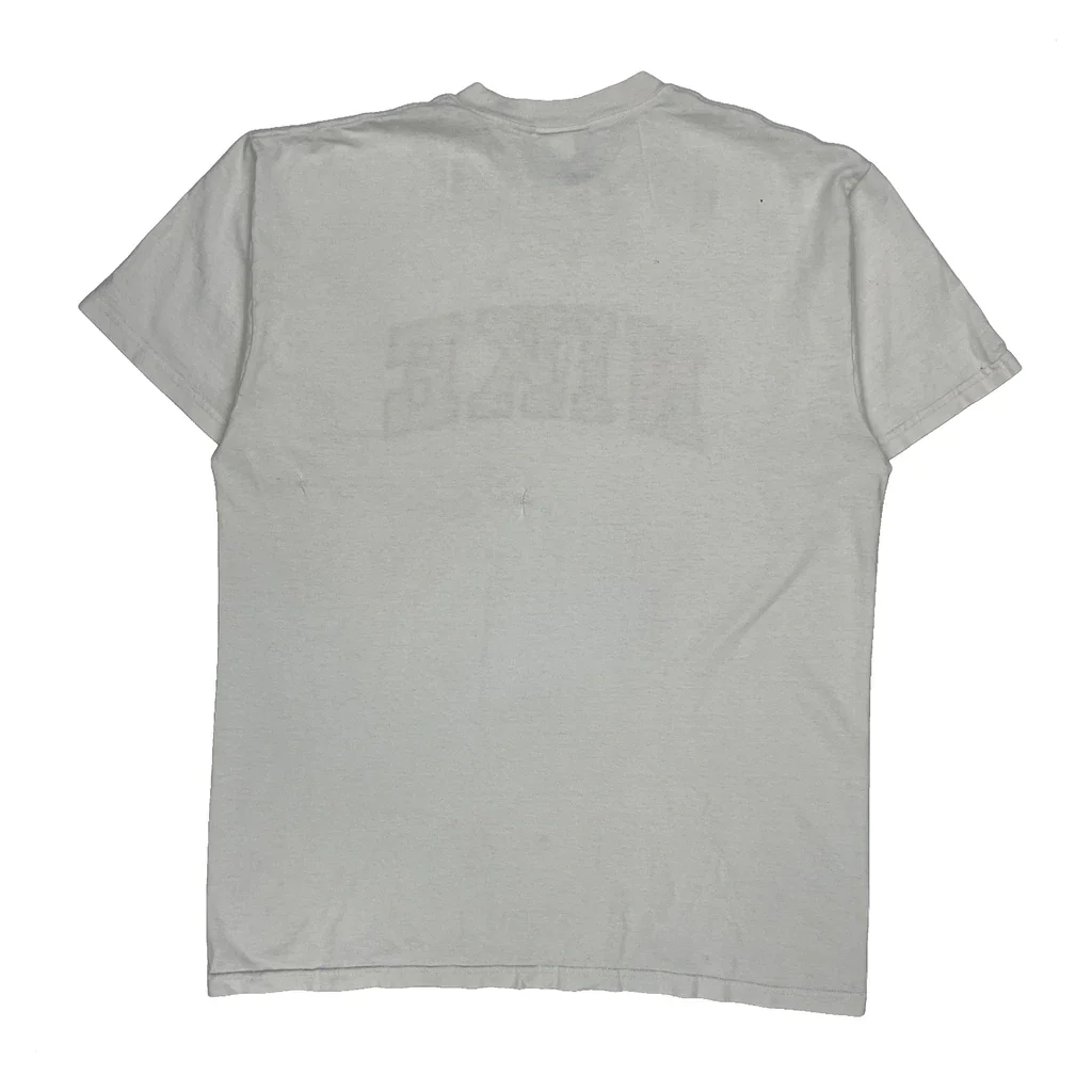 Nike College T-Shirt - Large White Cotton - Image 2
