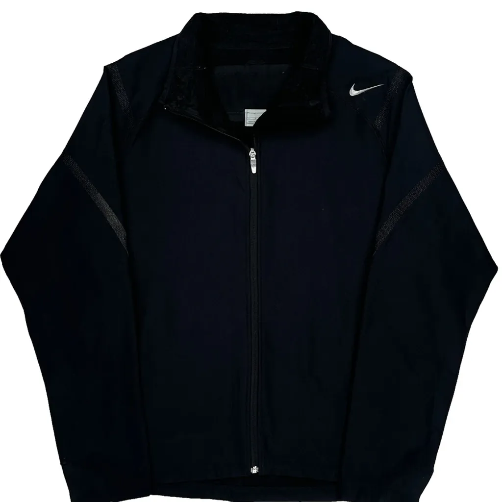 Nike Track Jacket - Large Black Nylon - Image 5