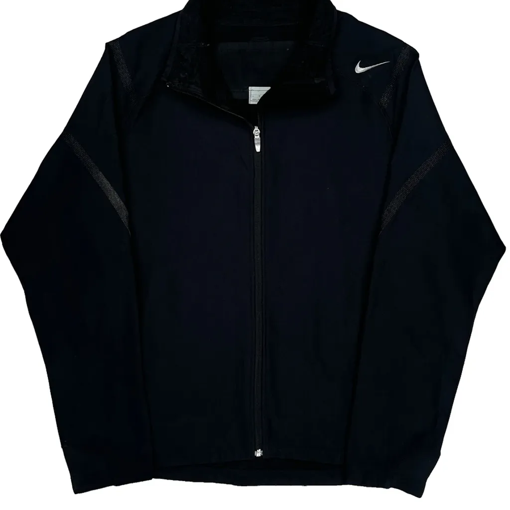 Nike Track Jacket - Large Black Nylon - Image 6