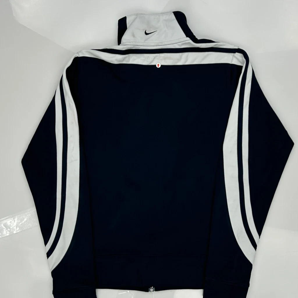 Nike Striped Track Jacket - Medium Black Polyester - Image 4