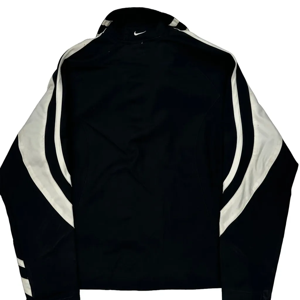 Nike Striped Track Jacket - Medium Black Polyester - Image 6