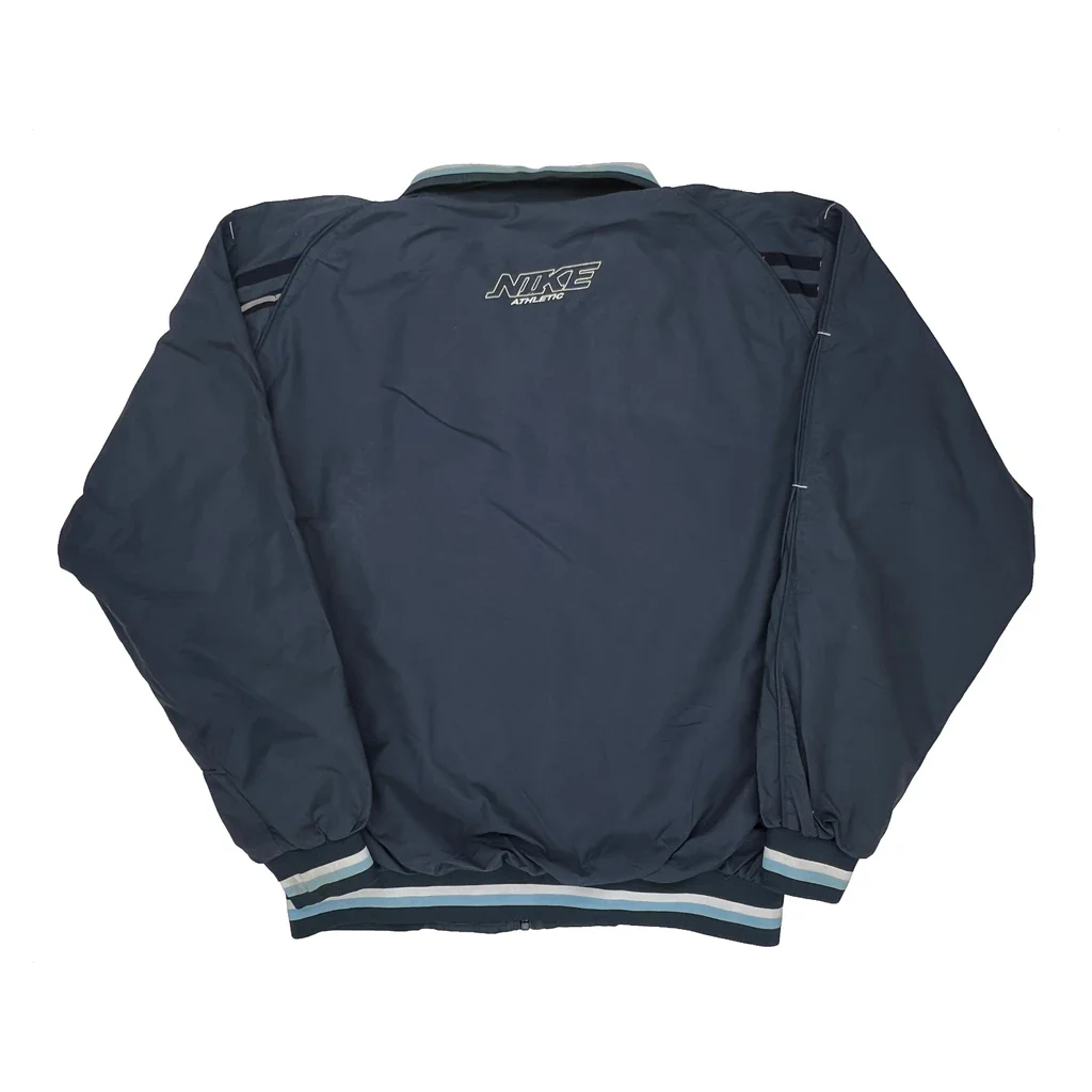 Nike Striped Track Jacket - XL Blue Polyester - Image 2