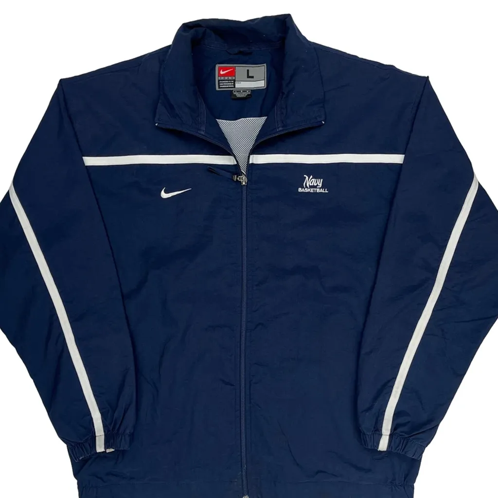 Nike Track Jacket - Large Navy Polyester - Image 4