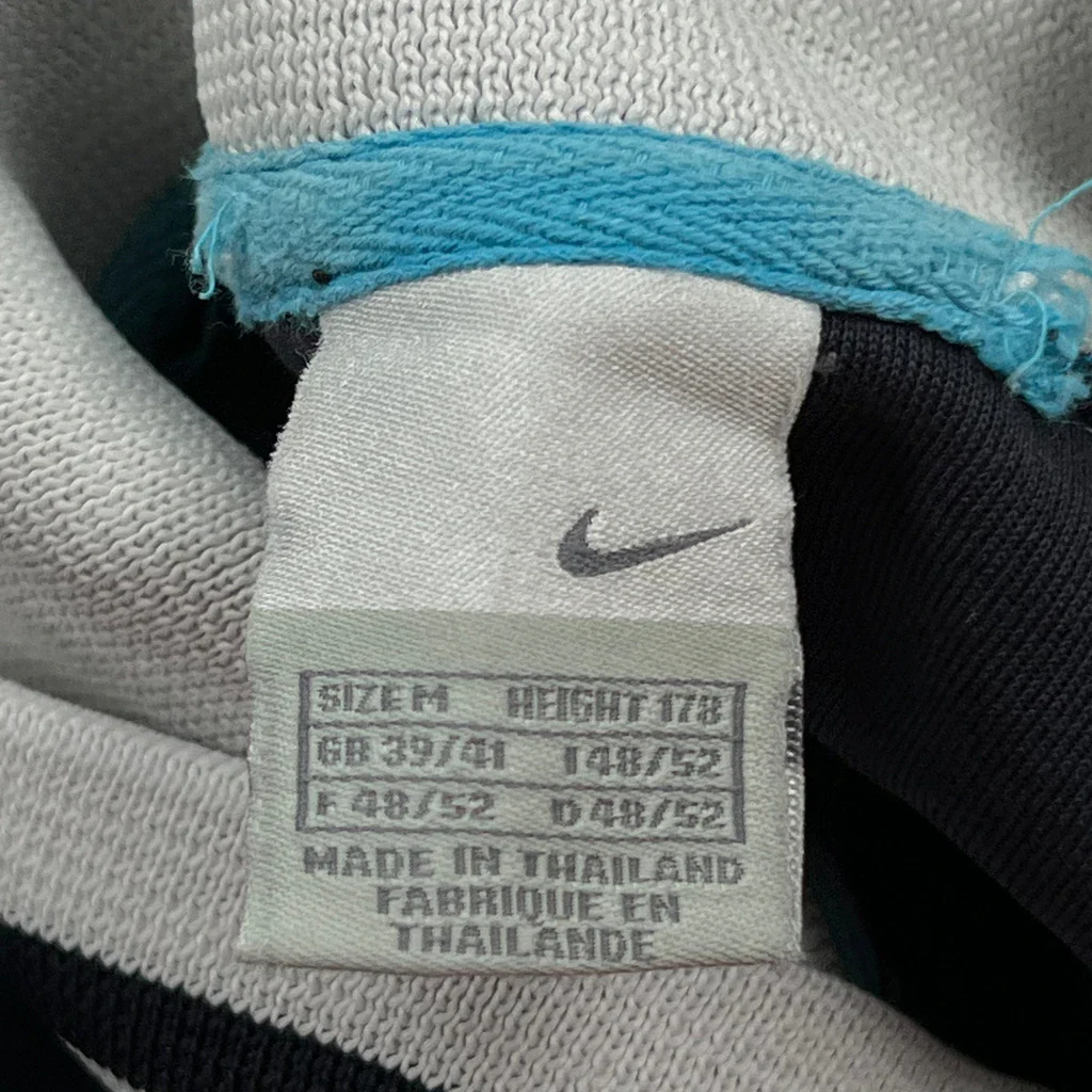 Nike Striped Track Jacket - Medium Navy Polyester - Image 3