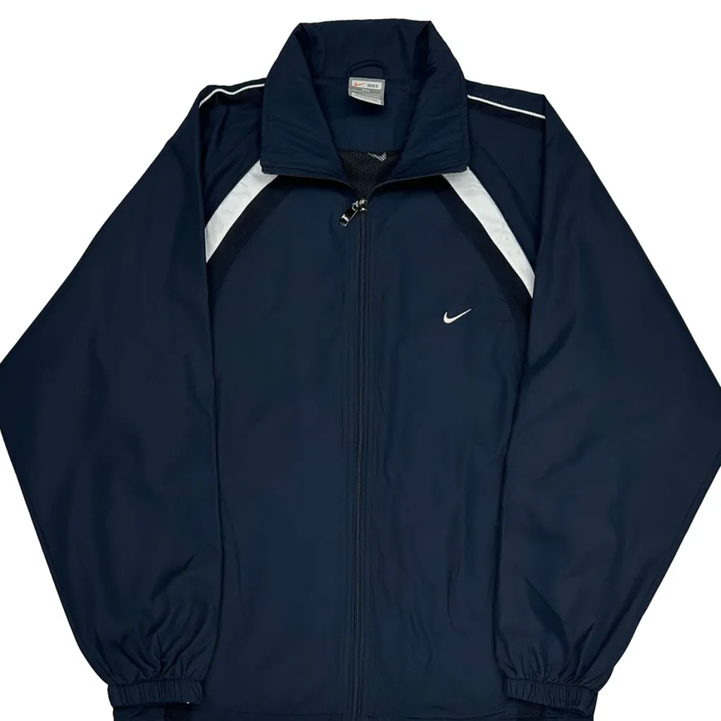 Nike Track Jacket - 2XL Navy Polyester - Image 4