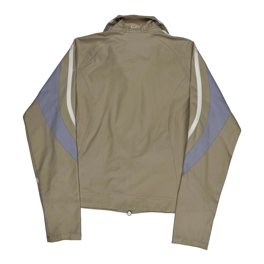 Nike Track Jacket - Small Beige Polyester - Image 2