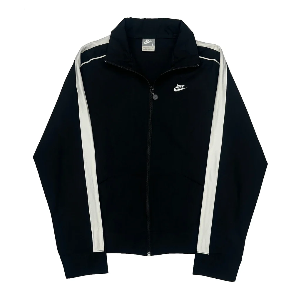 Nike Track Jacket - Small Black Polyester