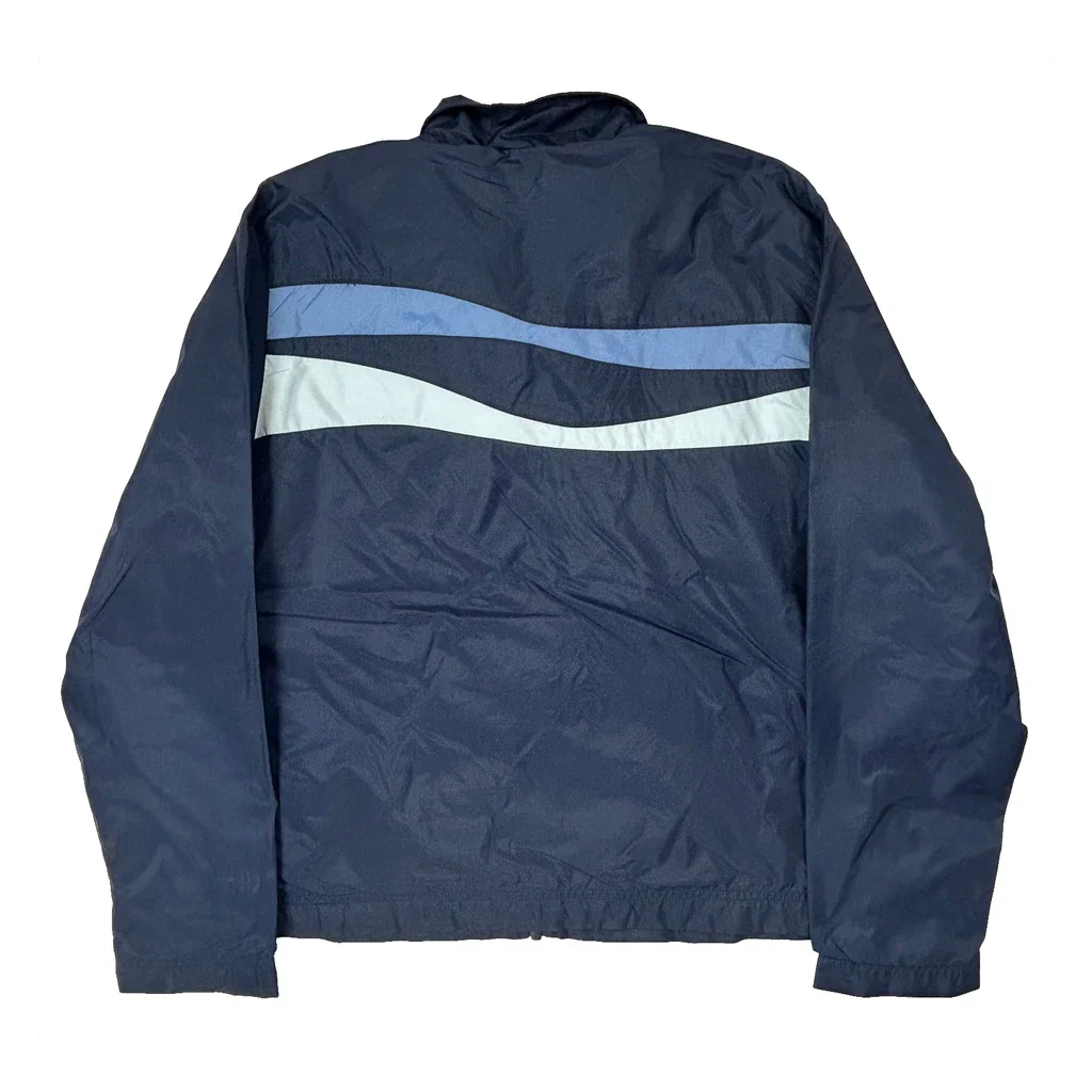 Nike Striped Track Jacket - Medium Blue Polyester - Image 2