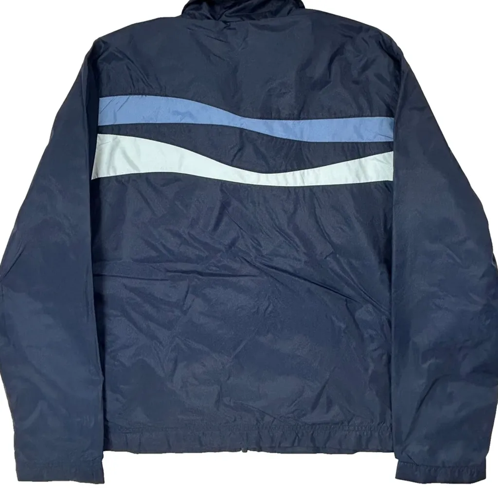 Nike Striped Track Jacket - Medium Blue Polyester - Image 6