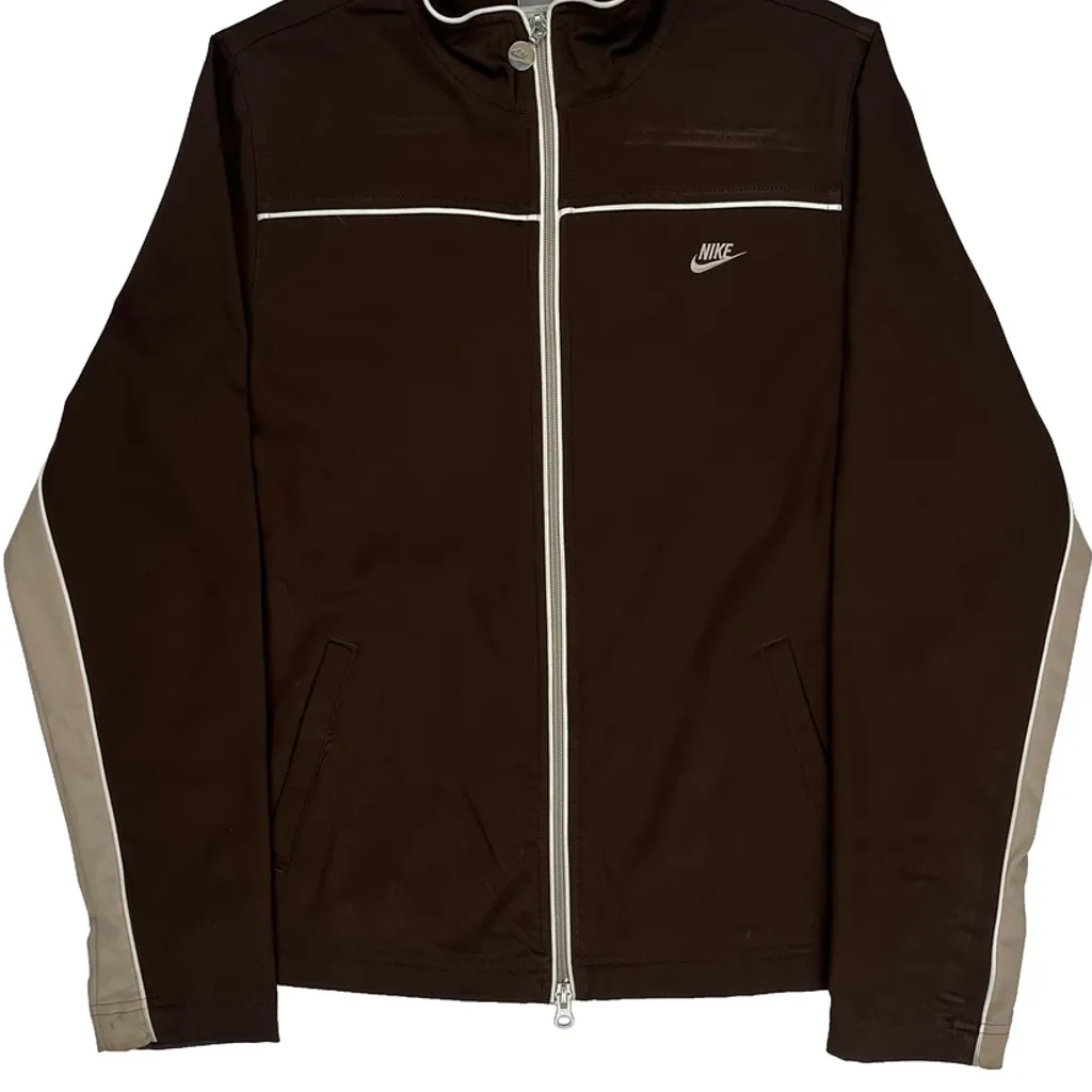 Nike Track Jacket - Large Brown Polyester - Image 4