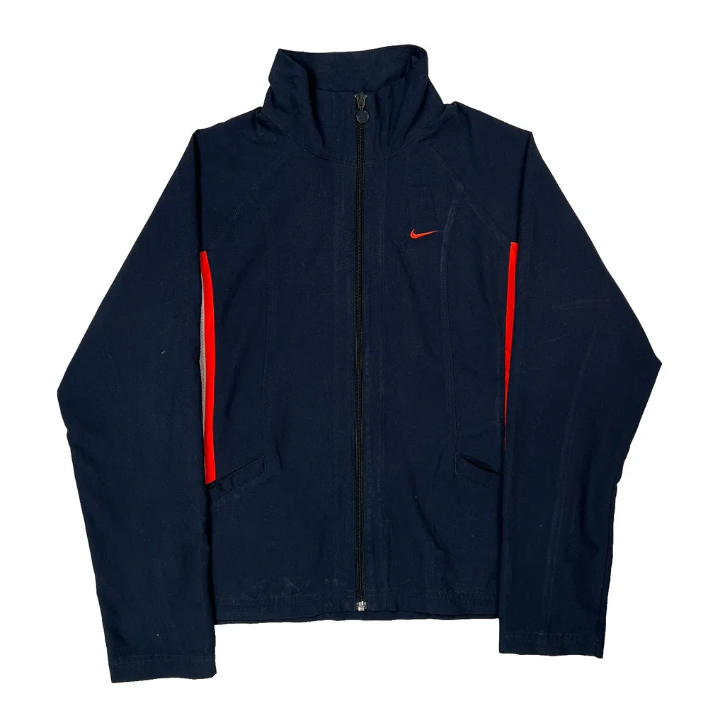 Nike Track Jacket - Medium Navy Polyester