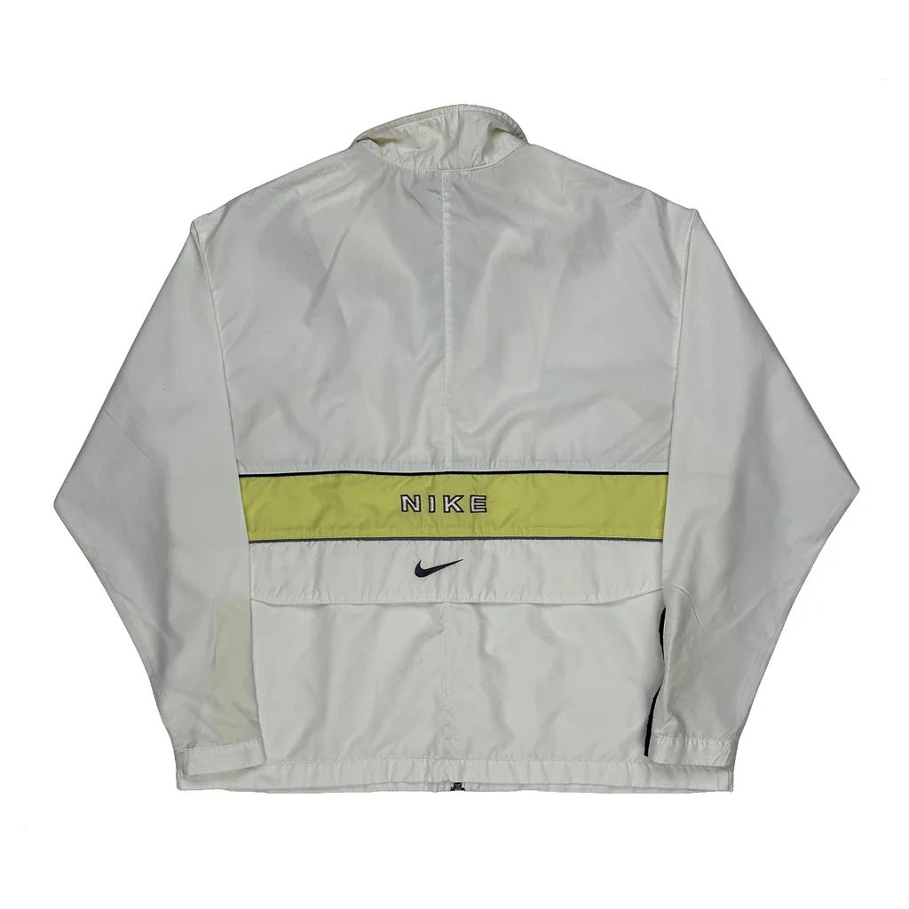 Nike Graphic Track Jacket - Small White Polyester - Image 2