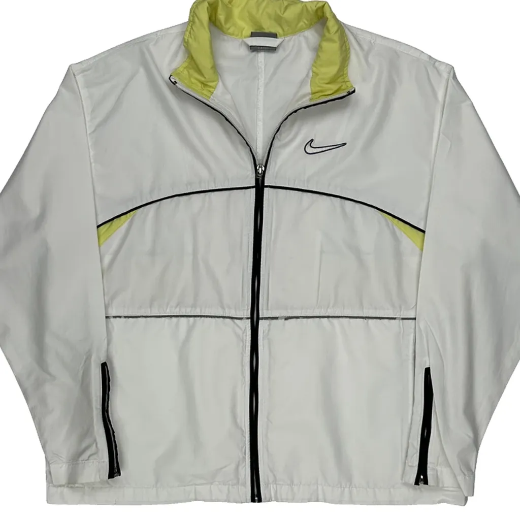 Nike Graphic Track Jacket - Small White Polyester - Image 4