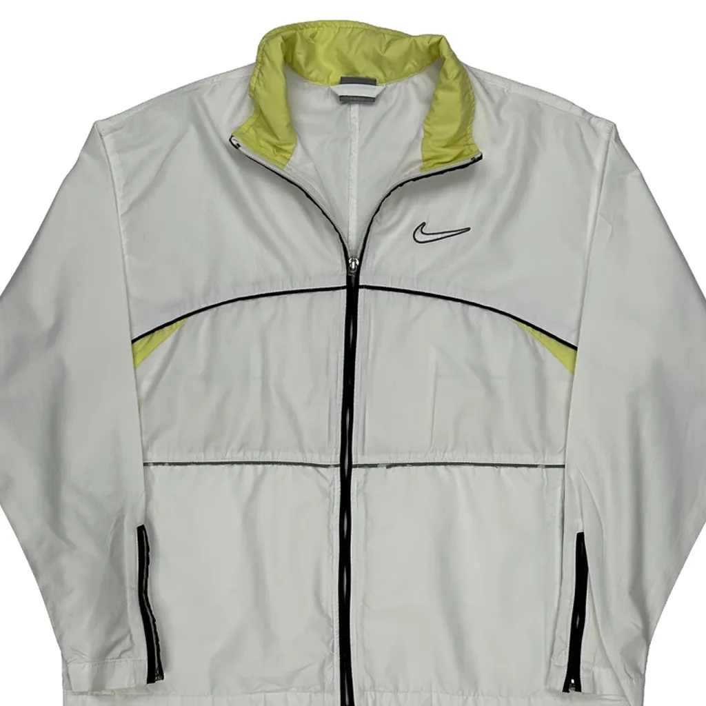 Nike Graphic Track Jacket - Small White Polyester - Image 5